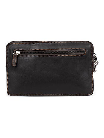 Pochette dragonne cuir félin hexagona