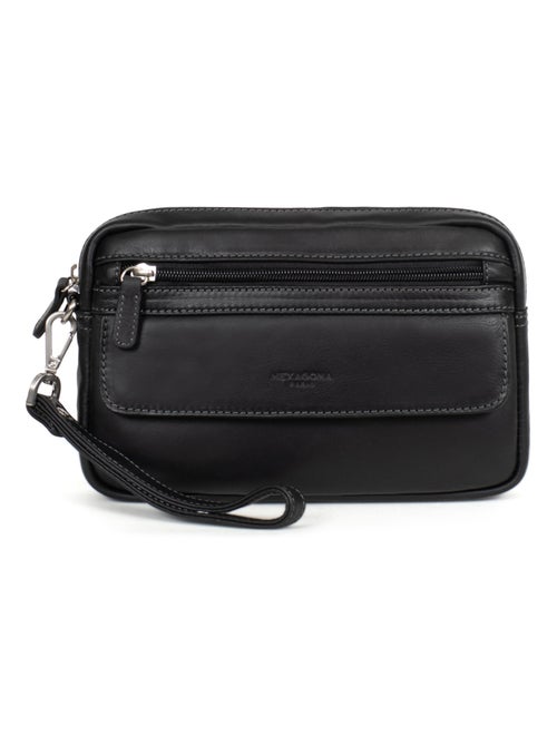 Pochette dragonne  cuir félin hexagona - Kiabi