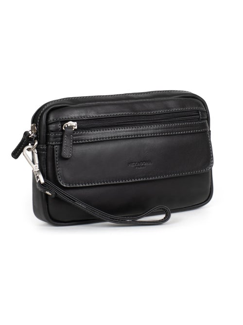 Pochette dragonne  cuir félin hexagona - Kiabi