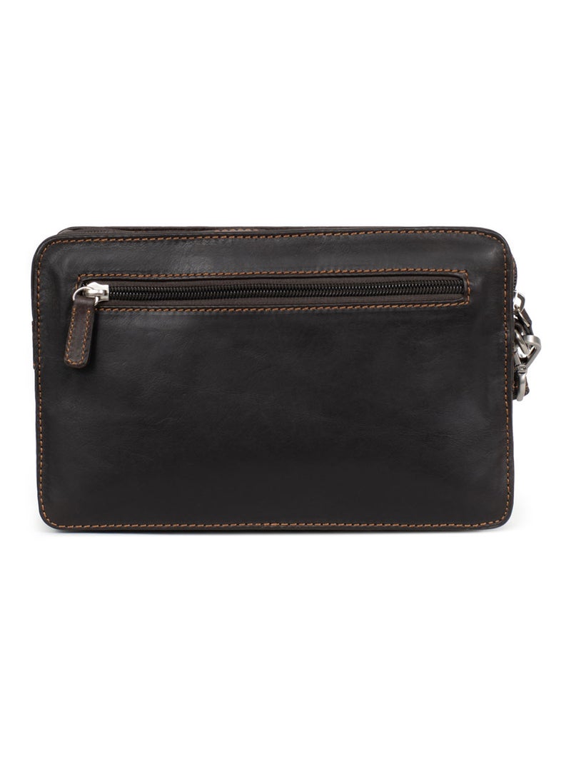 Pochette dragonne  Cuir FÉLIN Marron - Kiabi
