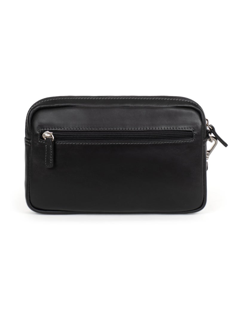 Pochette dragonne  Cuir FÉLIN Noir - Kiabi