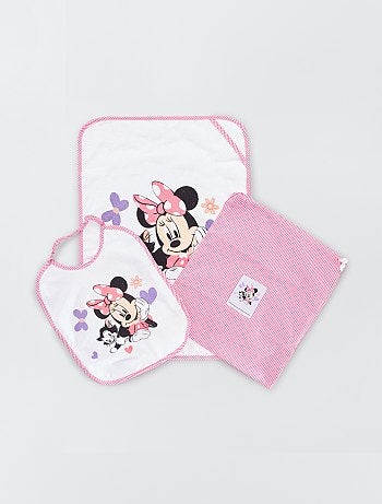 Pochette drap de bain bavoir 'Minnie Mouse' Disney