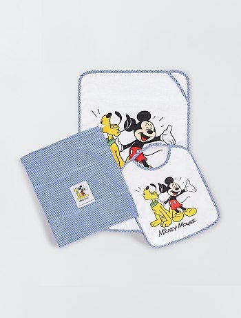 Pochette drap de bain et bavoir 'Mickey Mouse'