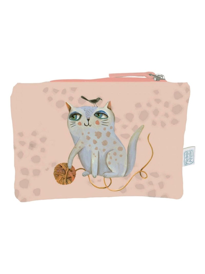 Pochette en coton Crasy Cat by Allen Rose - Kiabi