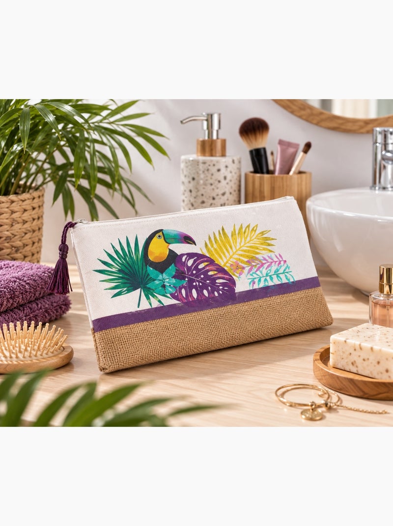 Pochette en jute hawaina Blanc - Kiabi