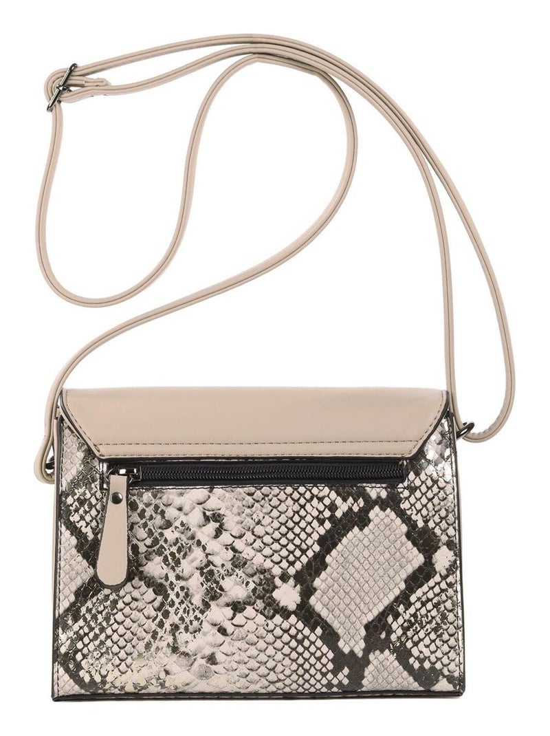 Pochette façon lézard Blanc - Kiabi