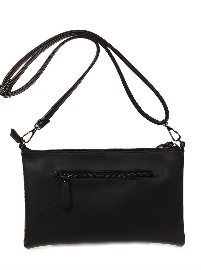 Pochette façon python Noir - Kiabi