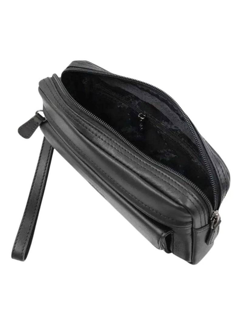 Pochette Francinel homme cuir Noir - Kiabi