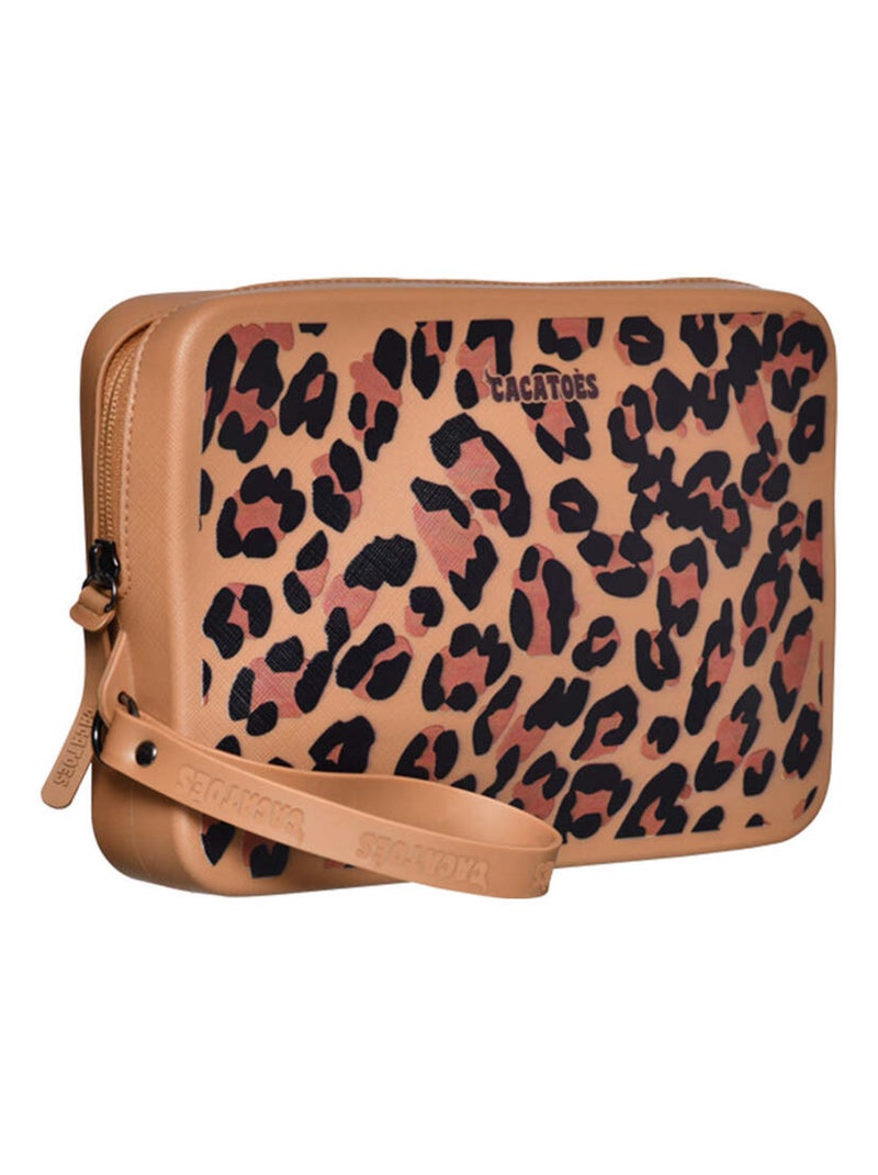 Pochette Gabriela Animal Print Cacatoès Camel - Kiabi