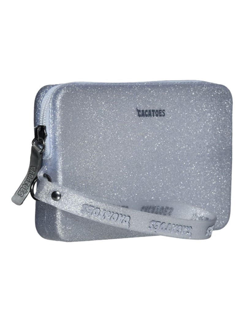 Pochette Gabriela Glitter Cacatoès Argent - Kiabi