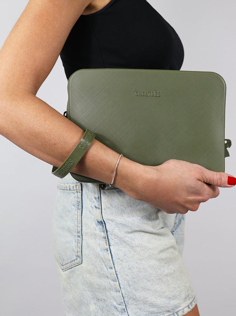 Pochette Gisela Classic Cacatoès Kaki foncé - Kiabi