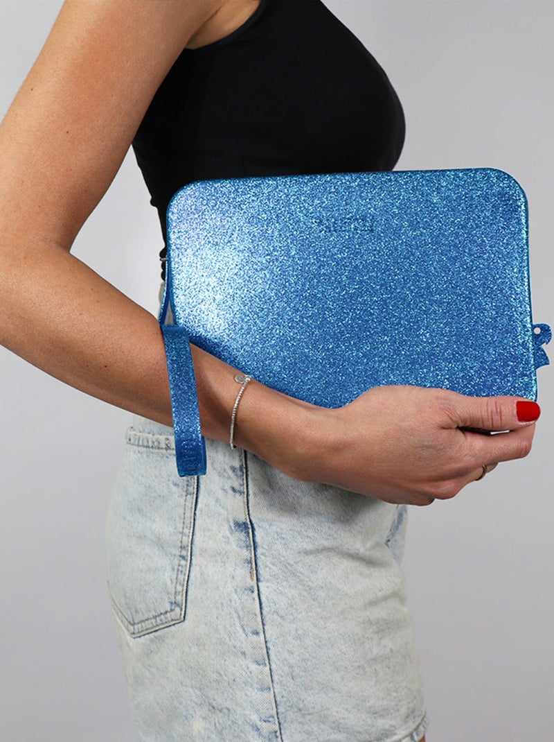 Pochette Gisela Glitter Cacatoès Bleu roi - Kiabi