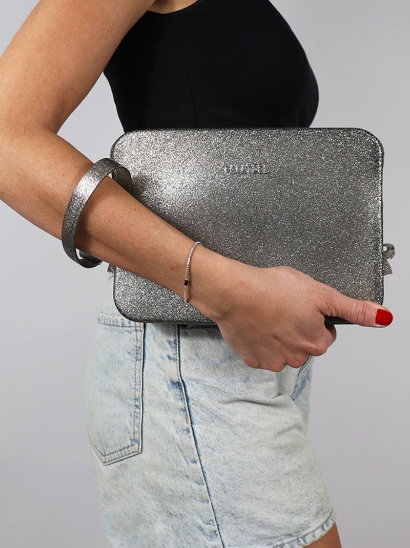 Pochette Gisela Glitter Cacatoès Noir - Kiabi
