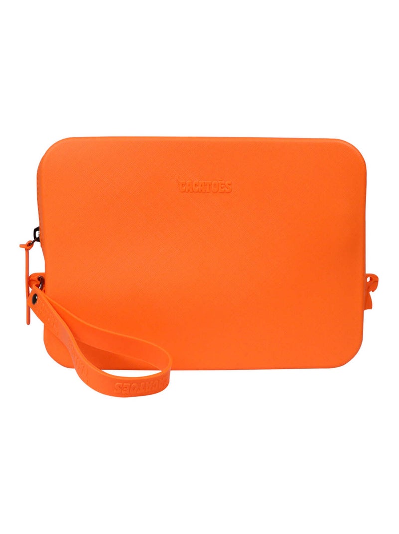 Pochette Gisela Neon Cacatoès Orange fluo - Kiabi