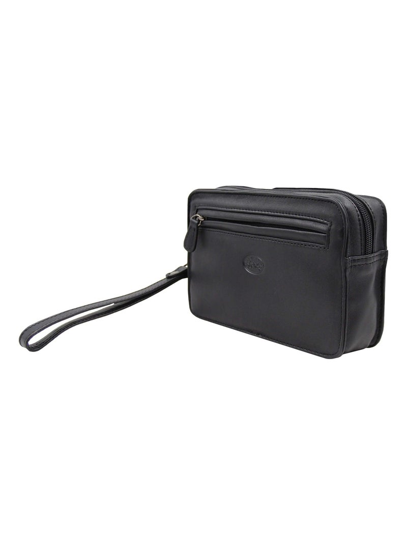 Pochette homme cuir Francinel Palerme Noir - Kiabi