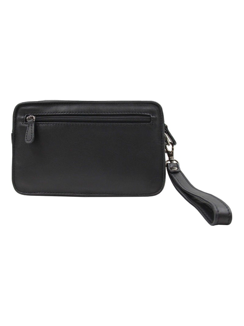 Pochette homme cuir Francinel Palerme Noir - Kiabi