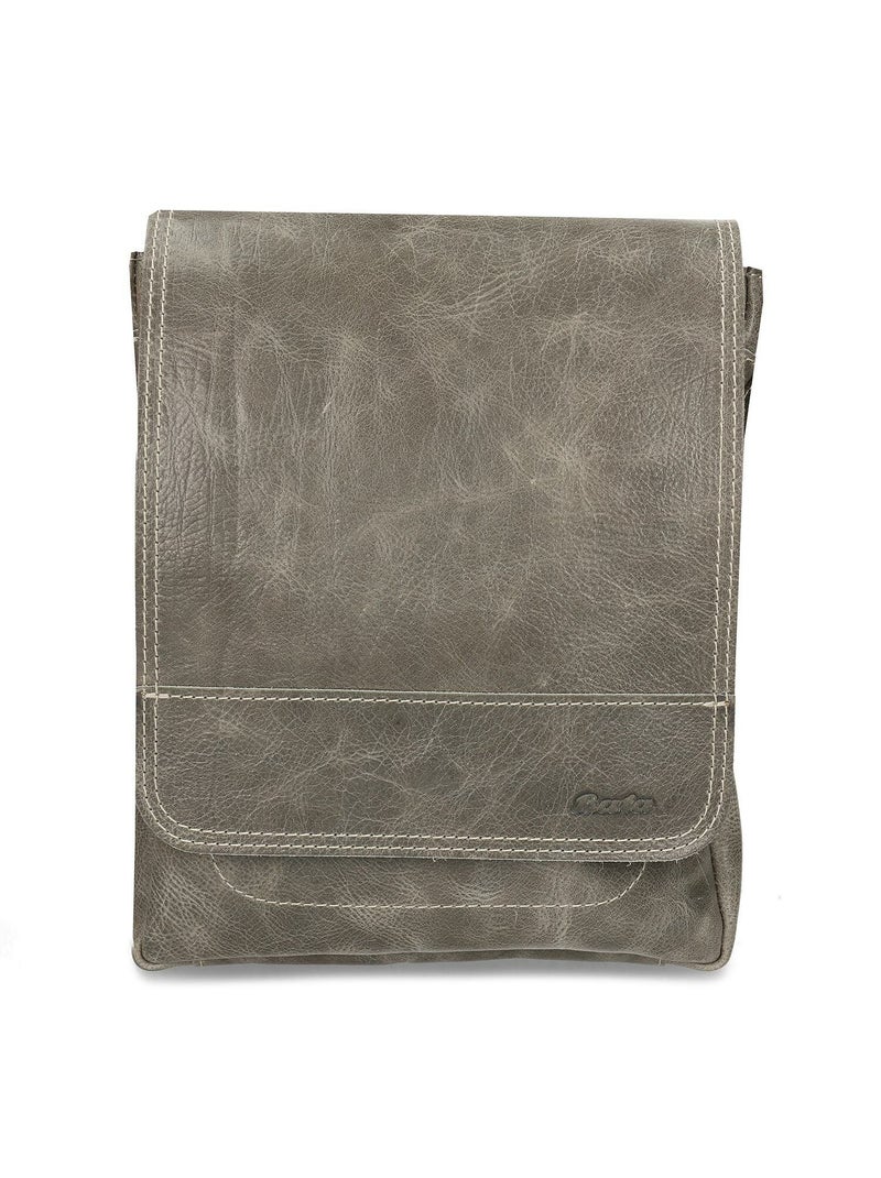 Pochette homme en cuir Gris - Kiabi
