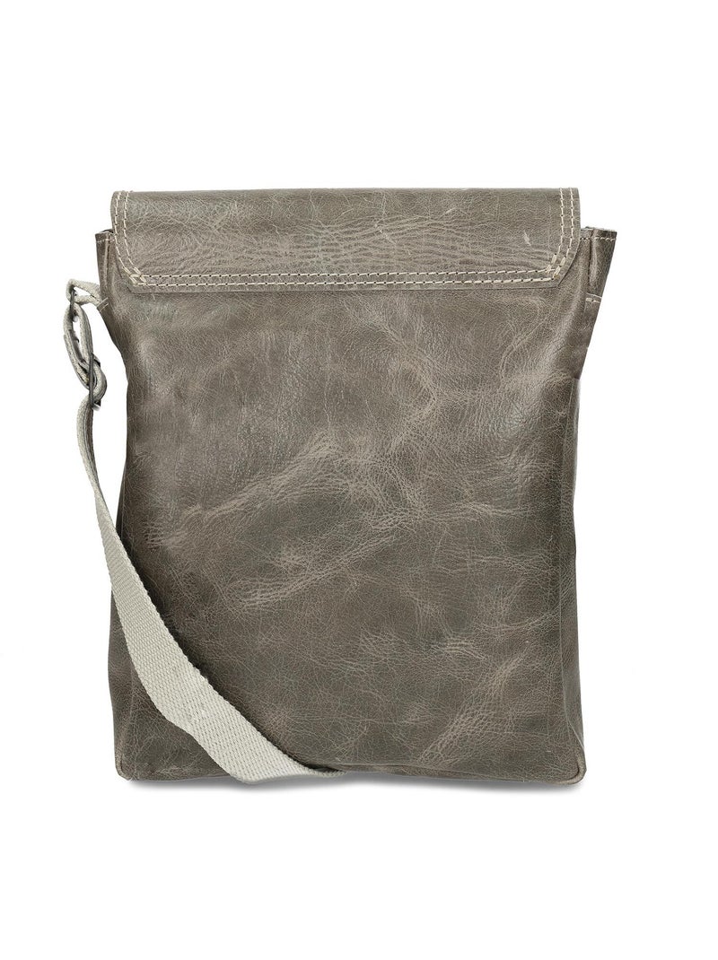 Pochette homme en cuir Gris - Kiabi