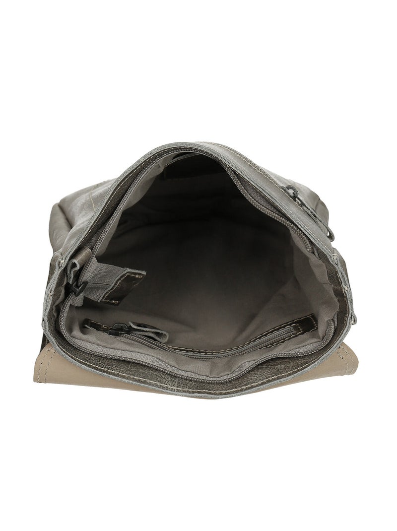 Pochette homme en cuir Gris - Kiabi
