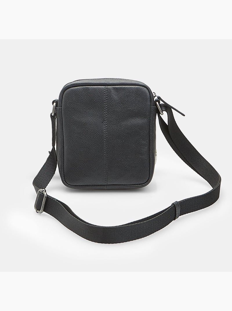 Pochette homme en cuir Noir - Kiabi