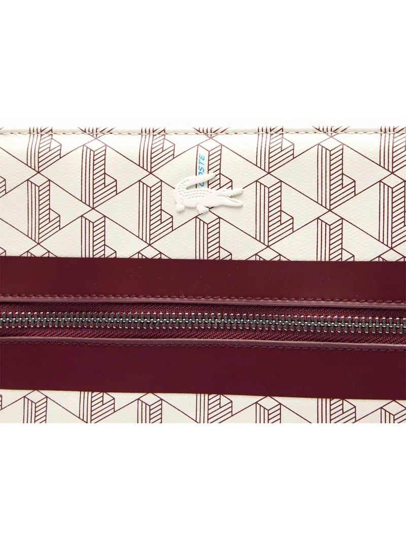 Pochette Lacoste Holidays icons Ecru/Rouge - Kiabi