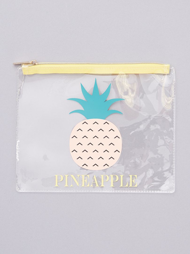 Pochette plastique zippée - ananas - Kiabi - 4.00€