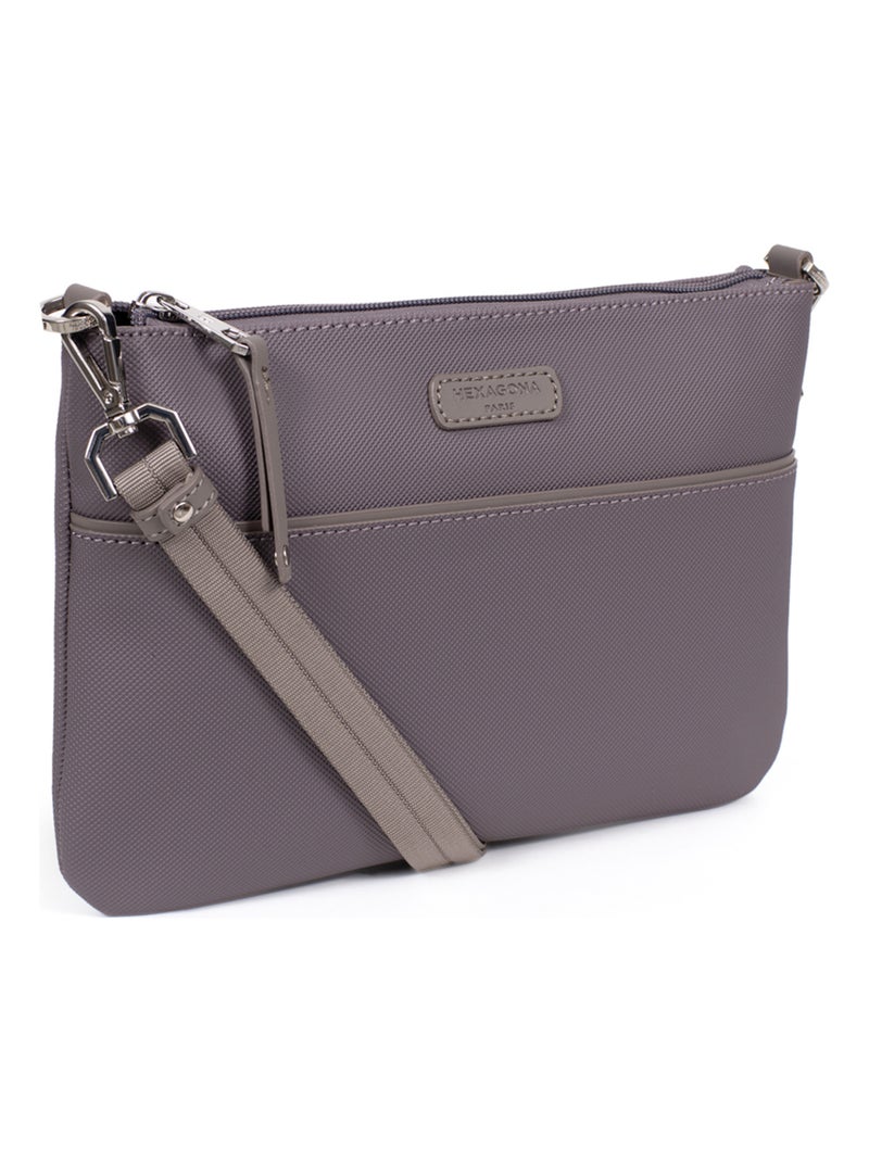 Sac Bandoulière Violet Hexagona – Occasion Très Bon état, Dimensions 31x20x5 Cm
