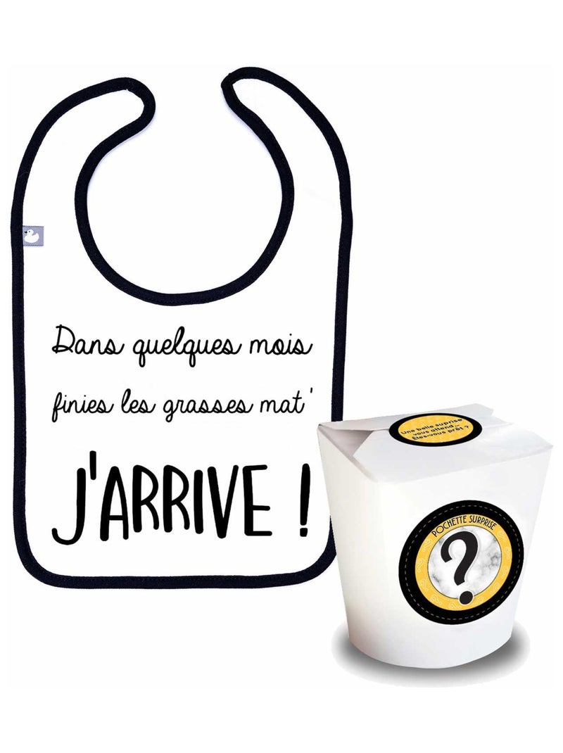 Pochette surprise annonce de grossesse -  J'arrive ! BB&CO Blanc - Kiabi