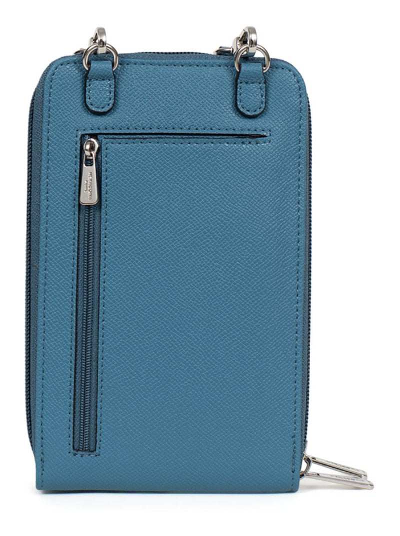 Pochette téléphone avec portecartes  Stop RFID AVA Bleu - Kiabi