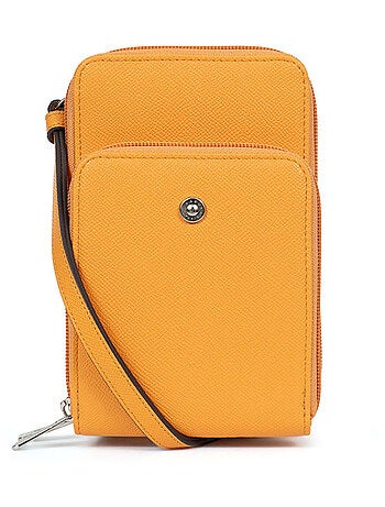 Pochette téléphone avec portecartes stop rfid ava hexagona
