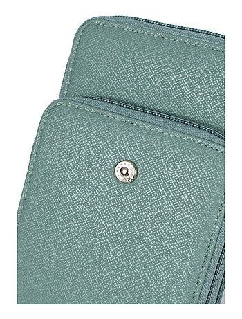 Pochette téléphone avec portecartes stop rfid ava hexagona