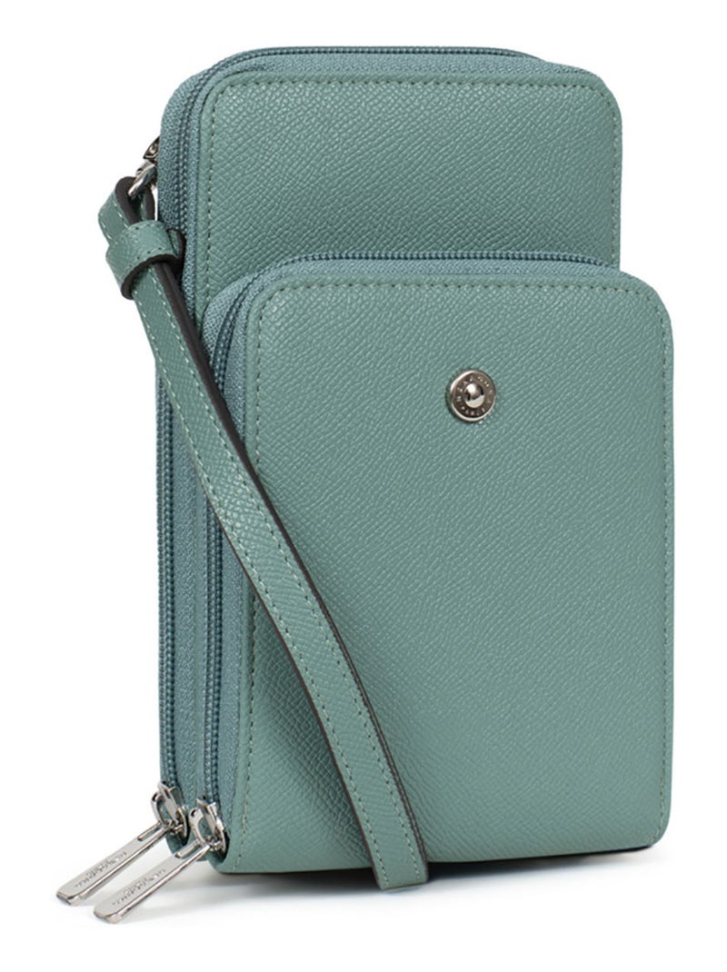 Pochette téléphone avec portecartes  Stop RFID AVA Kaki - Kiabi