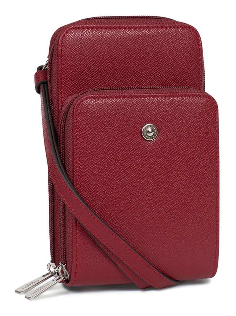 Pochette téléphone avec portecartes  Stop RFID AVA Rouge carmin - Kiabi