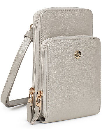 Pochette téléphone avec portecartes Stop RFID Cuir LUNA