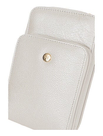 Pochette téléphone avec portecartes Stop RFID Cuir LUNA