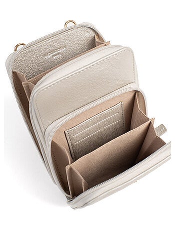 Pochette téléphone avec portecartes Stop RFID Cuir LUNA