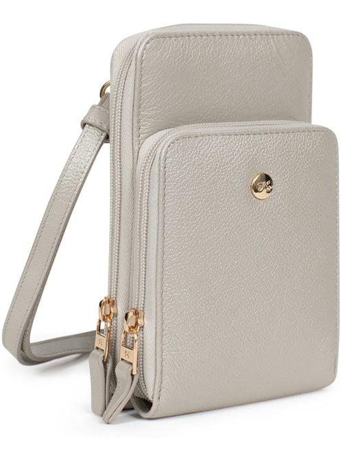 Pochette téléphone avec portecartes  Stop RFID  Cuir LUNA - Kiabi