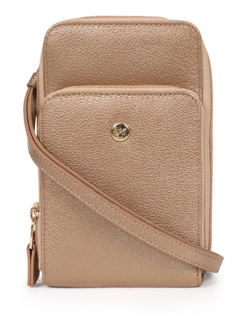Pochette téléphone avec portecartes  Stop RFID  Cuir LUNA - Kiabi