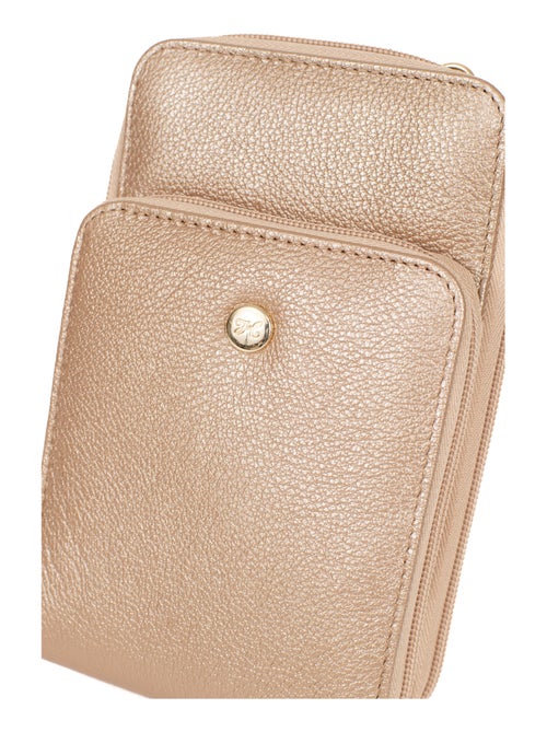 Pochette téléphone avec portecartes  Stop RFID  Cuir LUNA - Kiabi