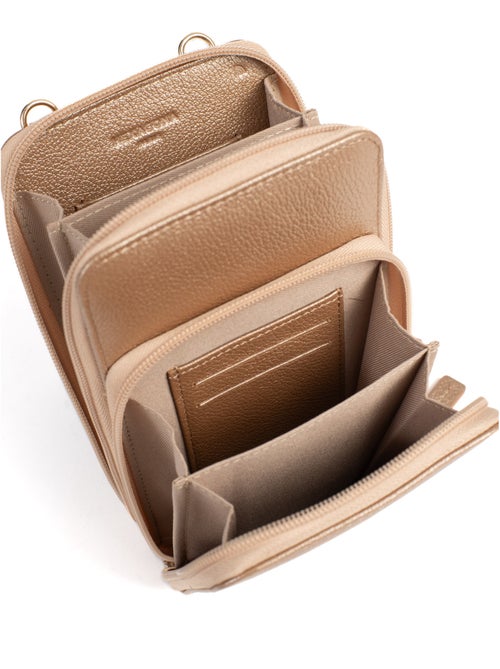 Pochette téléphone avec portecartes  Stop RFID  Cuir LUNA - Kiabi