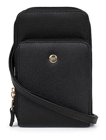 Pochette téléphone avec portecartes stop rfid cuir luna hexagona
