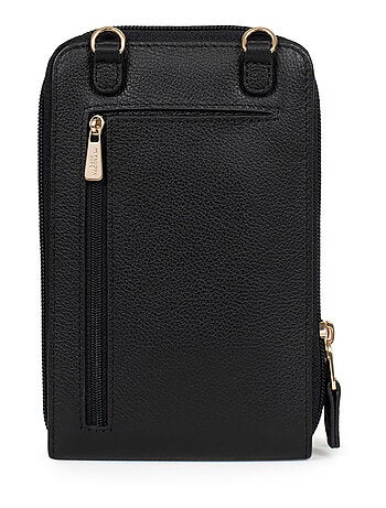 Pochette téléphone avec portecartes stop rfid cuir luna hexagona