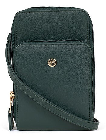 Pochette téléphone avec portecartes stop rfid cuir luna hexagona