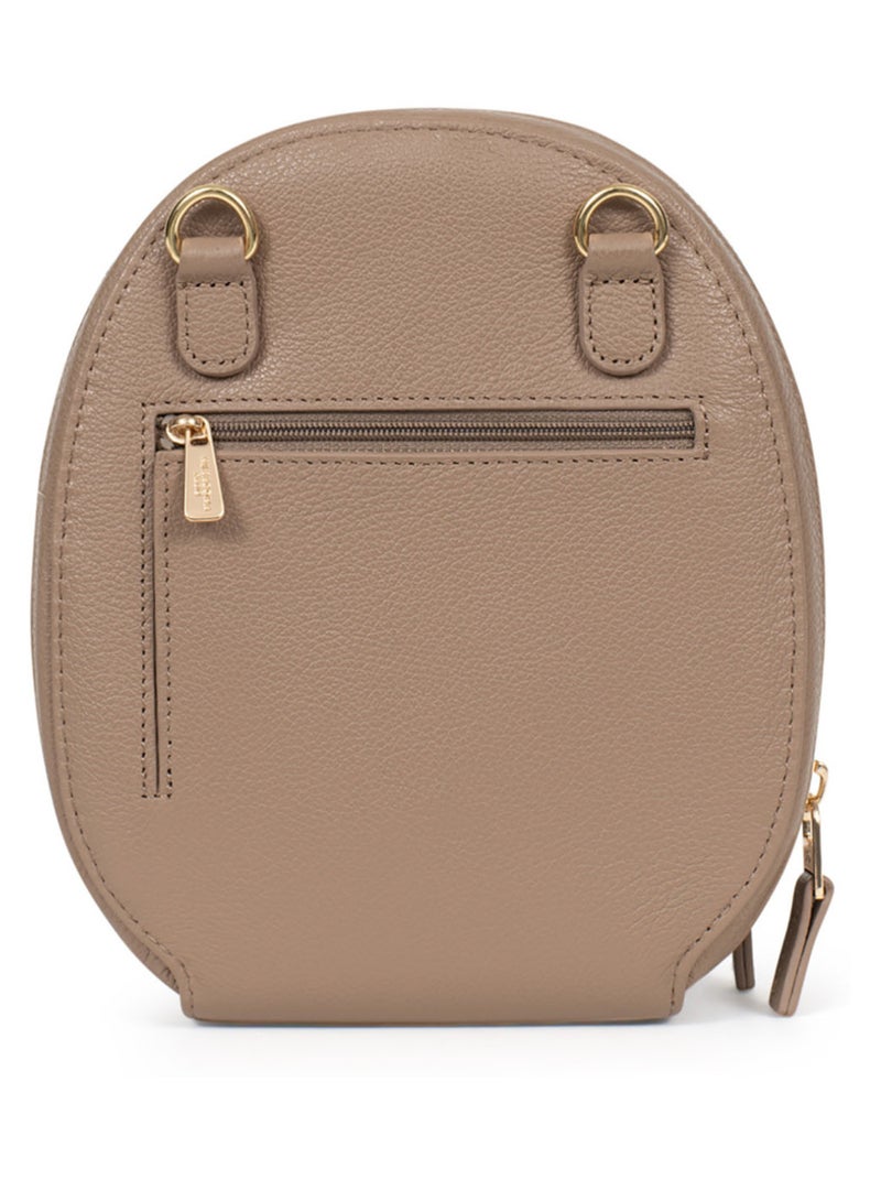 Pochette téléphone avec portecartes  Stop RFID  Cuir LUNA Marron clair - Kiabi