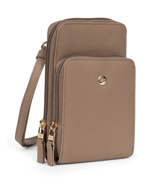 Pochette téléphone avec portecartes  Stop RFID  Cuir LUNA - Kiabi