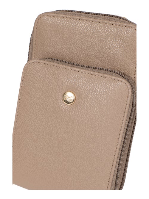 Pochette téléphone avec portecartes  Stop RFID  Cuir LUNA - Kiabi