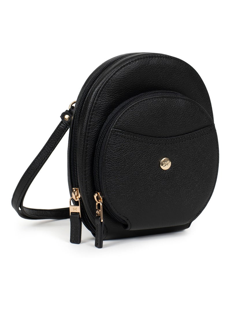 Pochette téléphone avec portecartes  Stop RFID  Cuir LUNA Noir - Kiabi