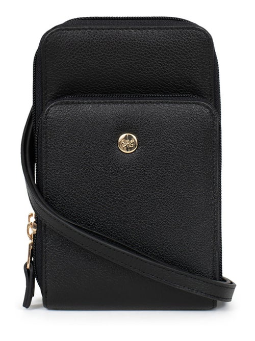 Pochette téléphone avec portecartes  Stop RFID  Cuir LUNA - Kiabi