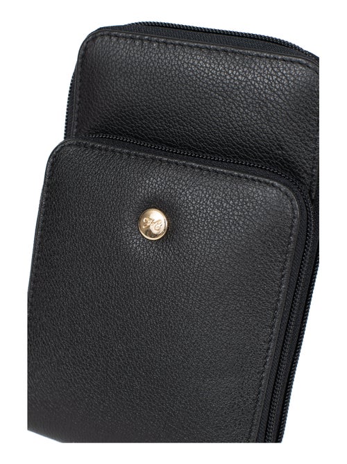 Pochette téléphone avec portecartes  Stop RFID  Cuir LUNA - Kiabi