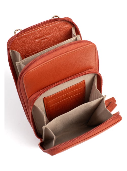Pochette téléphone avec portecartes  Stop RFID  Cuir LUNA - Kiabi